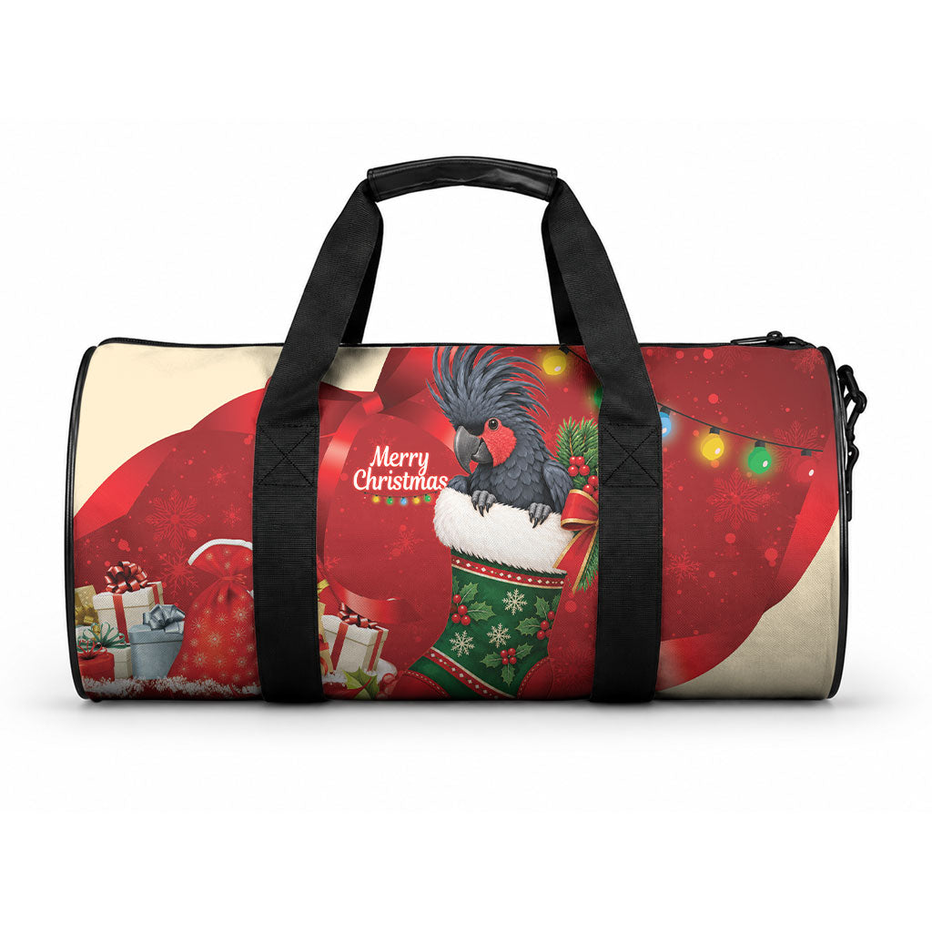 Palm Cockatoo Christmas Australia Duffle Bag Aussie Xmas Sock Coquette Bow