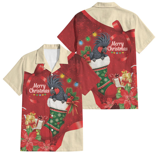 Palm Cockatoo Christmas Australia Family Matching Tank Maxi Dress and Hawaiian Shirt Aussie Xmas Sock Coquette Bow
