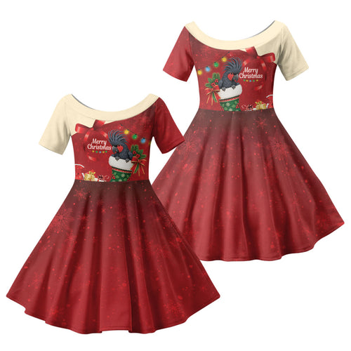 Palm Cockatoo Christmas Australia Family Matching Tank Maxi Dress and Hawaiian Shirt Aussie Xmas Sock Coquette Bow