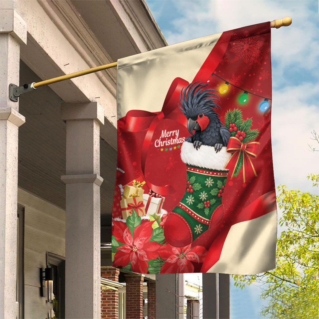 Palm Cockatoo Christmas Australia Garden Flag Aussie Xmas Sock Coquette Bow