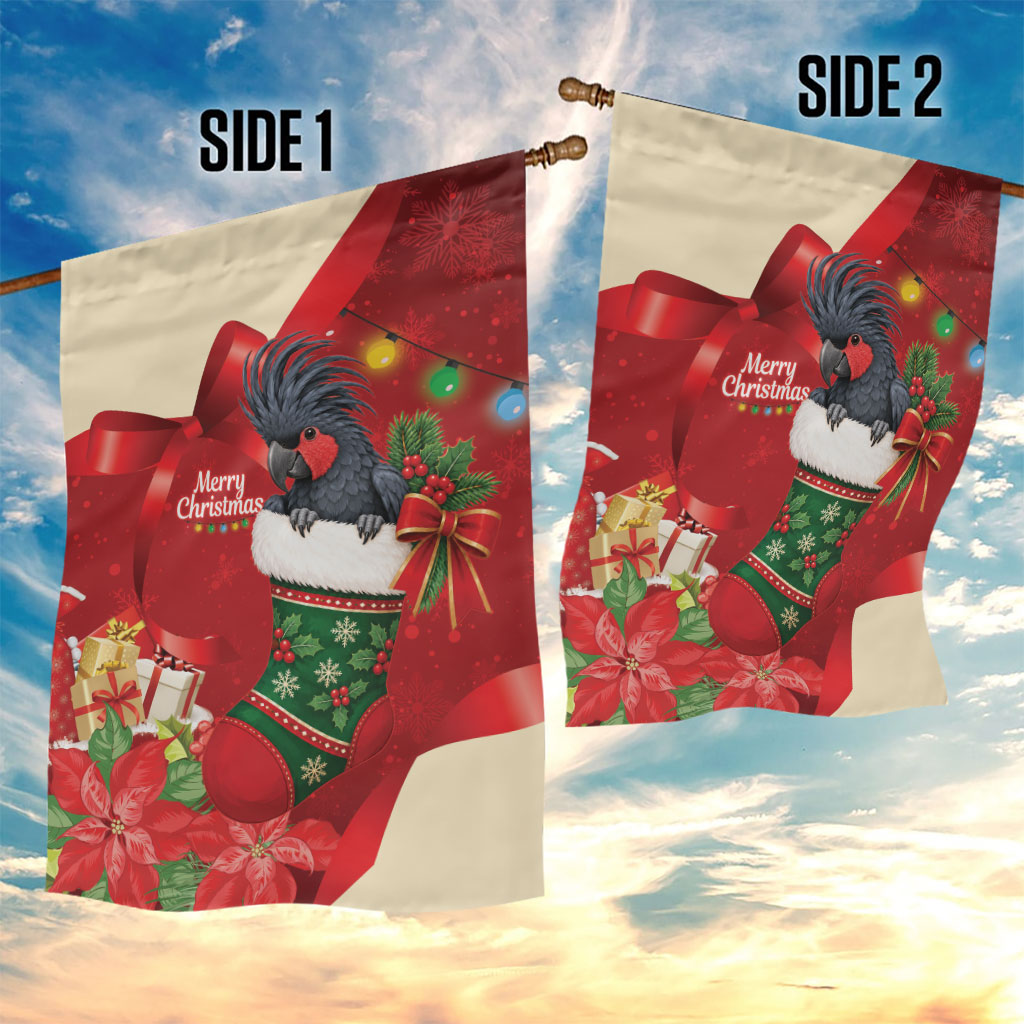 Palm Cockatoo Christmas Australia Garden Flag Aussie Xmas Sock Coquette Bow