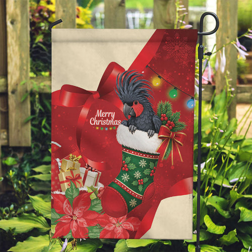 Palm Cockatoo Christmas Australia Garden Flag Aussie Xmas Sock Coquette Bow