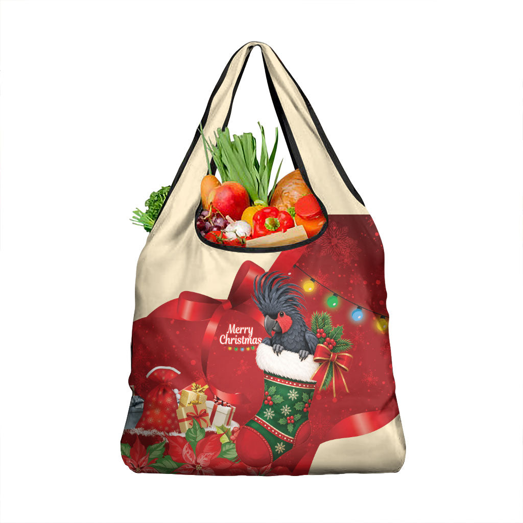 Palm Cockatoo Christmas Australia Grocery Bag Aussie Xmas Sock Coquette Bow