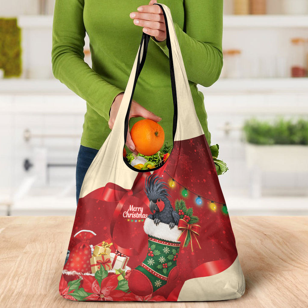 Palm Cockatoo Christmas Australia Grocery Bag Aussie Xmas Sock Coquette Bow