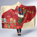 Palm Cockatoo Christmas Australia Hooded Blanket Aussie Xmas Sock Coquette Bow