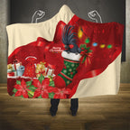 Palm Cockatoo Christmas Australia Hooded Blanket Aussie Xmas Sock Coquette Bow
