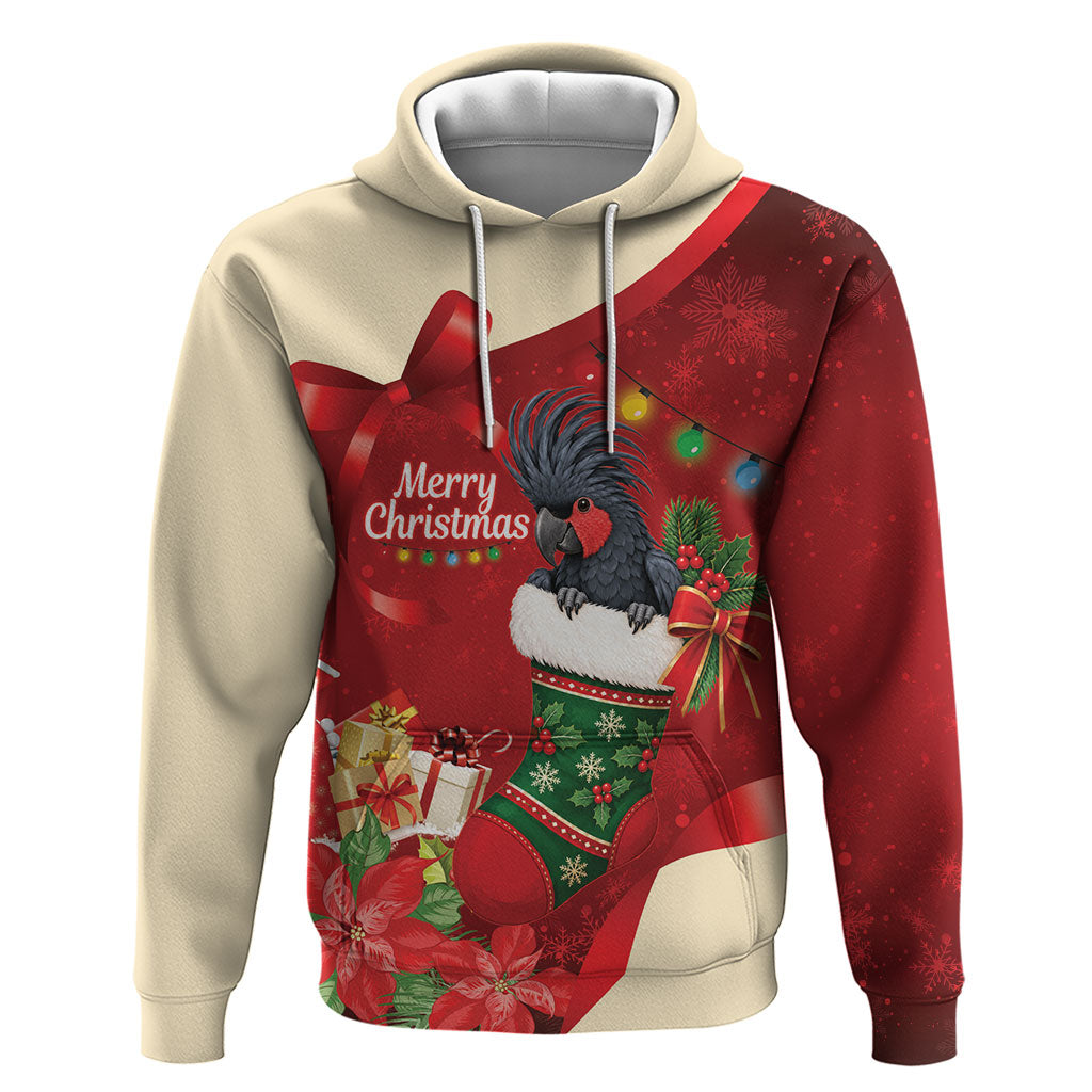 Palm Cockatoo Christmas Australia Hoodie Aussie Xmas Sock Coquette Bow