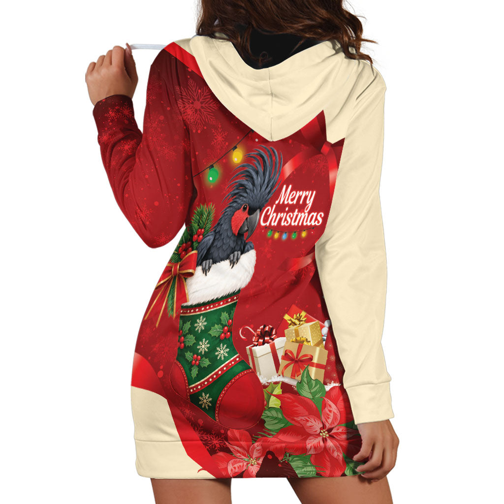 Palm Cockatoo Christmas Australia Hoodie Dress Aussie Xmas Sock Coquette Bow