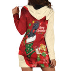 Palm Cockatoo Christmas Australia Hoodie Dress Aussie Xmas Sock Coquette Bow