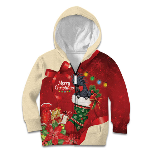 Palm Cockatoo Christmas Australia Kid Hoodie Aussie Xmas Sock Coquette Bow