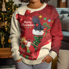Palm Cockatoo Christmas Australia Kid Ugly Christmas Sweater Aussie Xmas Sock Coquette Bow