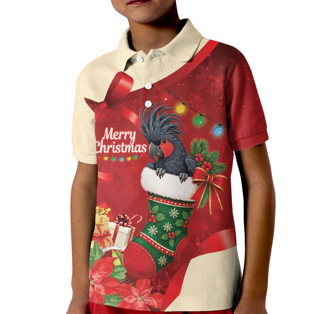 Palm Cockatoo Christmas Australia Kid Polo Shirt Aussie Xmas Sock Coquette Bow