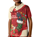 Palm Cockatoo Christmas Australia Kid Polo Shirt Aussie Xmas Sock Coquette Bow