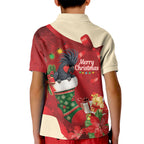 Palm Cockatoo Christmas Australia Kid Polo Shirt Aussie Xmas Sock Coquette Bow