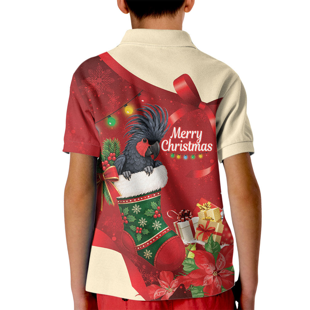 Palm Cockatoo Christmas Australia Kid Polo Shirt Aussie Xmas Sock Coquette Bow