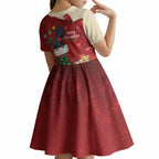 Palm Cockatoo Christmas Australia Kid Short Sleeve Dress Aussie Xmas Sock Coquette Bow