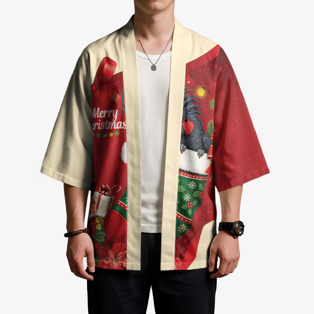 Palm Cockatoo Christmas Australia Kimono Aussie Xmas Sock Coquette Bow