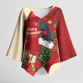 Palm Cockatoo Christmas Australia Kimono Sleeve Blouse Aussie Xmas Sock Coquette Bow