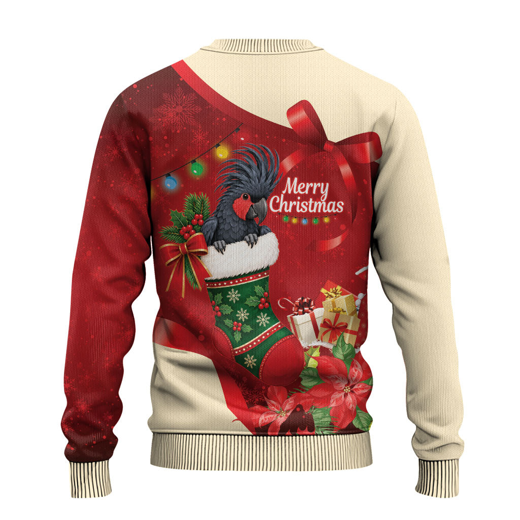 Palm Cockatoo Christmas Australia Ugly Christmas Sweater Aussie Xmas Sock Coquette Bow