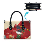 Palm Cockatoo Christmas Australia Leather Bag Aussie Xmas Sock Coquette Bow