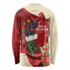 Palm Cockatoo Christmas Australia Long Sleeve Shirt Aussie Xmas Sock Coquette Bow