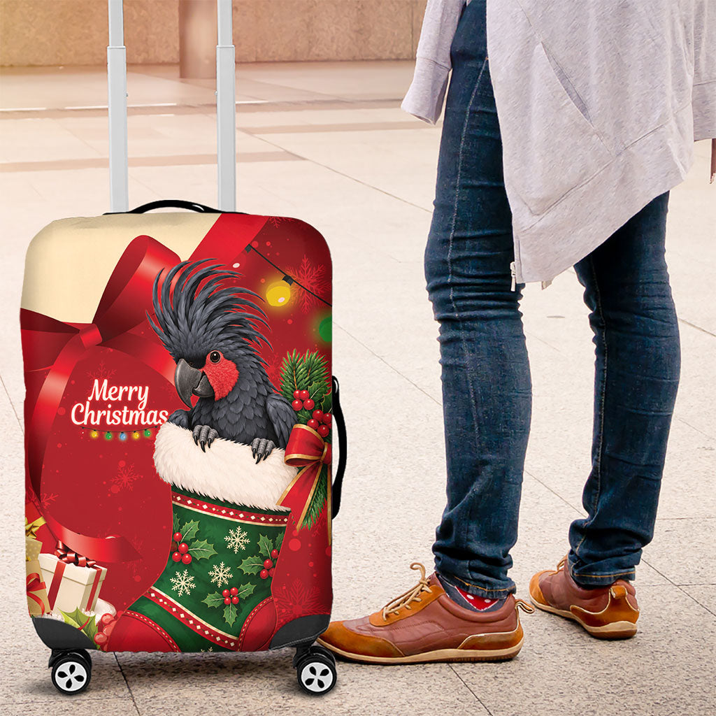 Palm Cockatoo Christmas Australia Luggage Cover Aussie Xmas Sock Coquette Bow