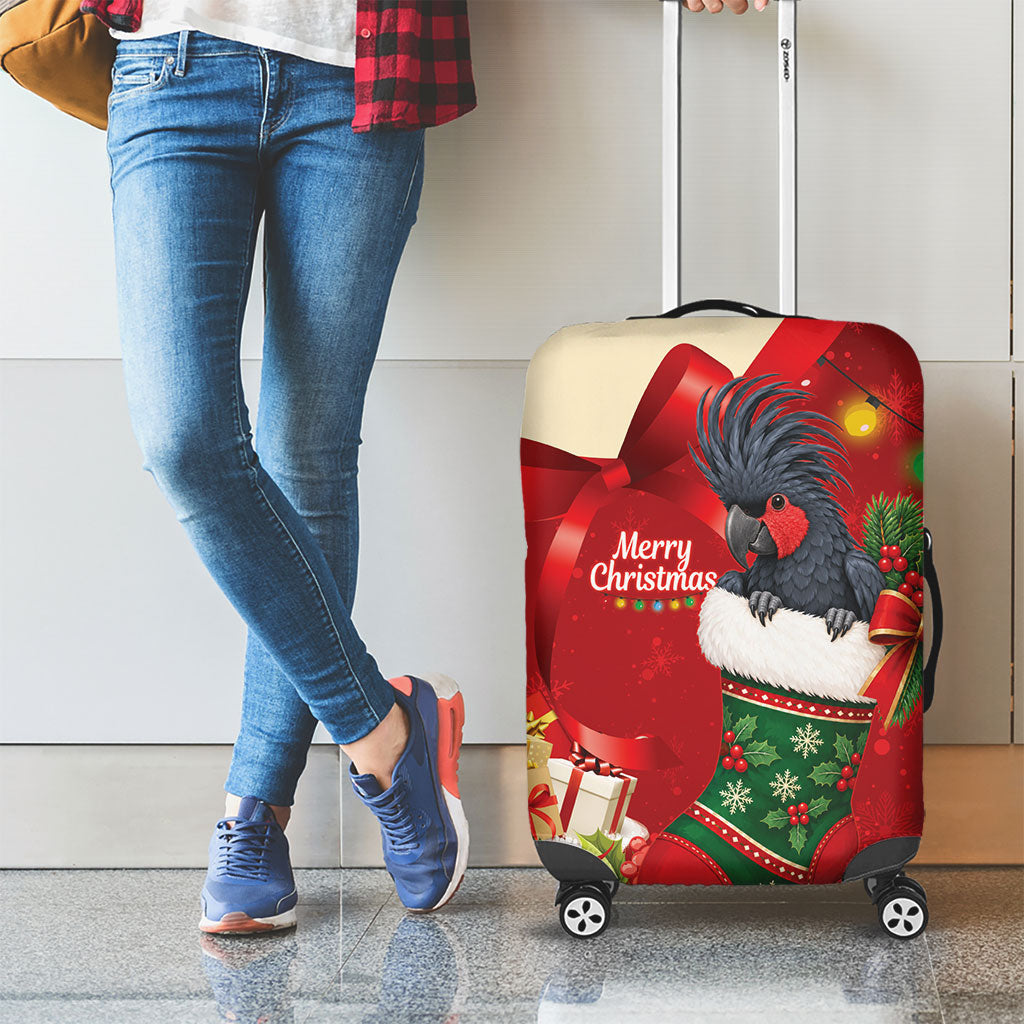Palm Cockatoo Christmas Australia Luggage Cover Aussie Xmas Sock Coquette Bow