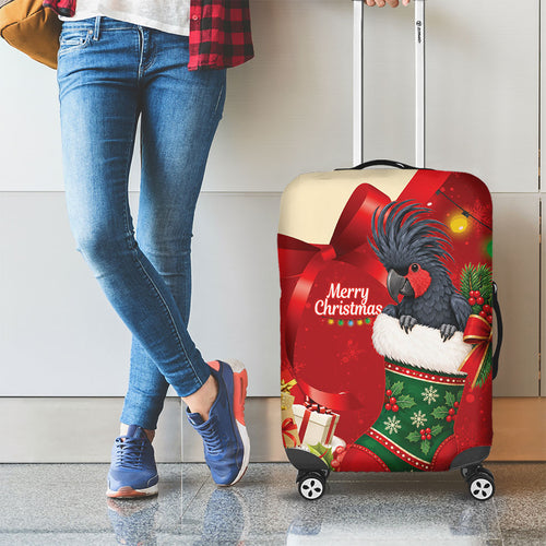 Palm Cockatoo Christmas Australia Luggage Cover Aussie Xmas Sock Coquette Bow