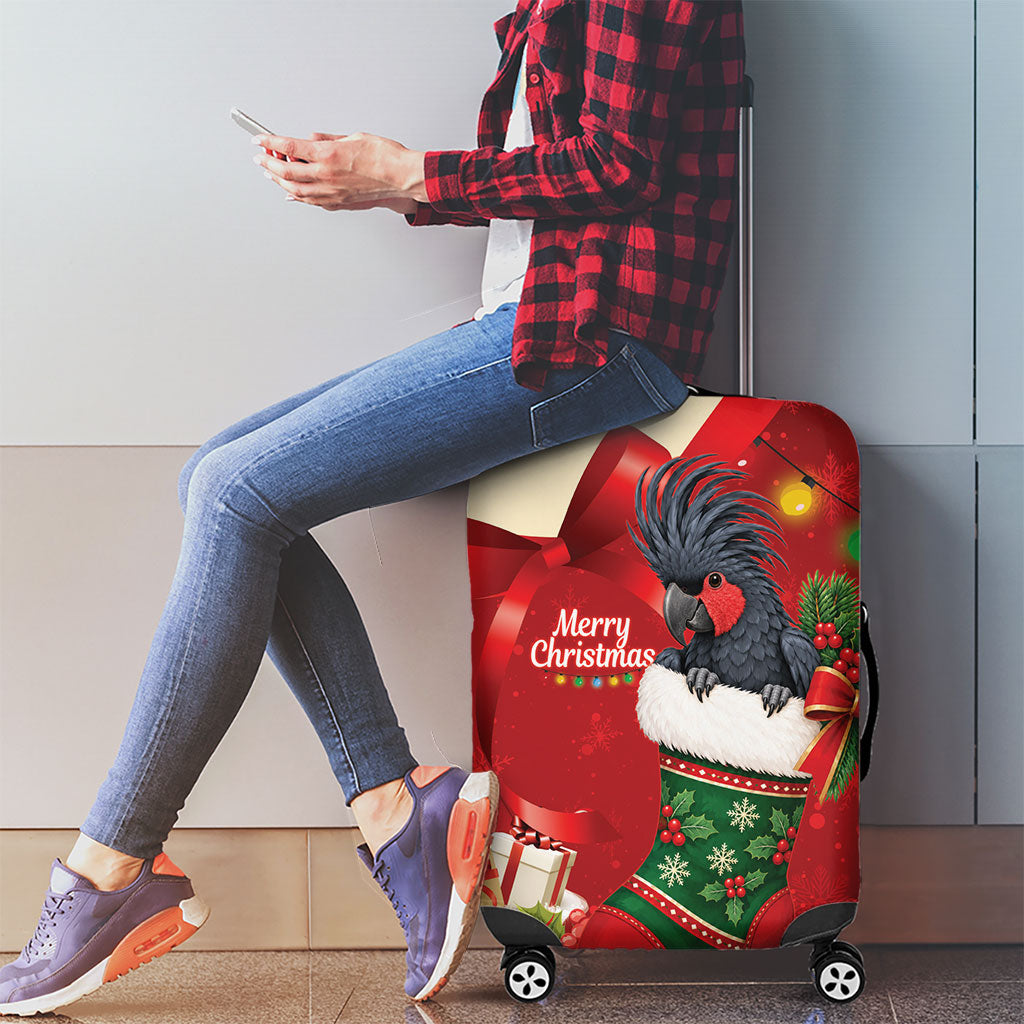 Palm Cockatoo Christmas Australia Luggage Cover Aussie Xmas Sock Coquette Bow