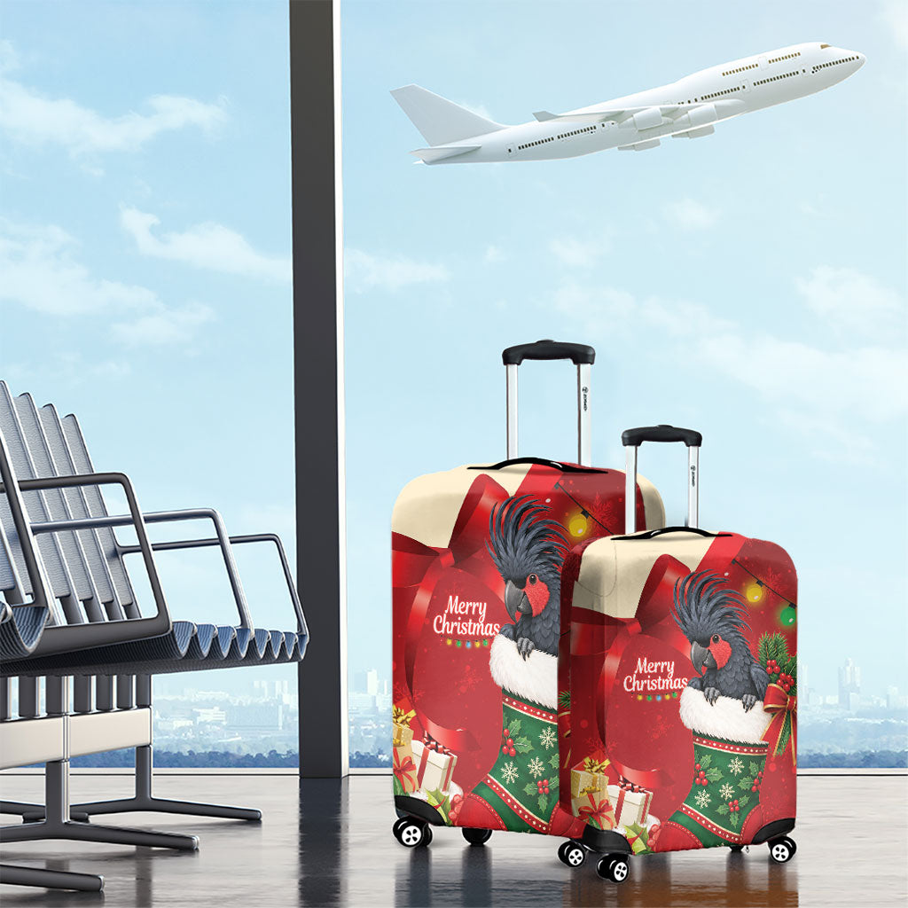 Palm Cockatoo Christmas Australia Luggage Cover Aussie Xmas Sock Coquette Bow