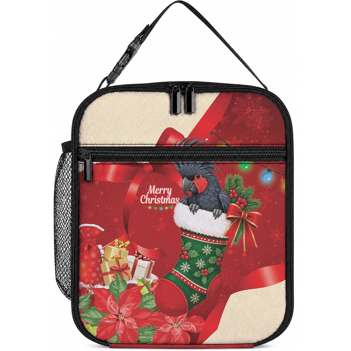 Palm Cockatoo Christmas Australia Lunch Bag Aussie Xmas Sock Coquette Bow