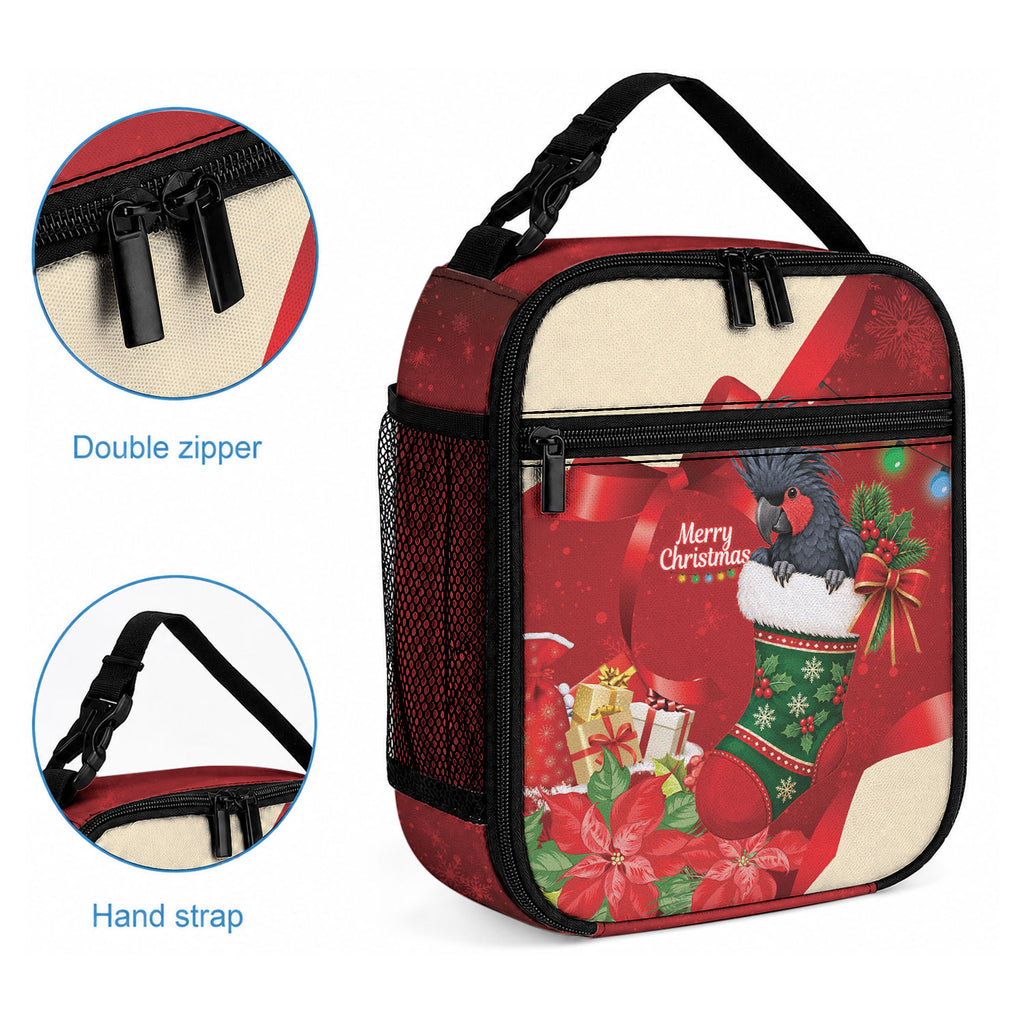 Palm Cockatoo Christmas Australia Lunch Bag Aussie Xmas Sock Coquette Bow