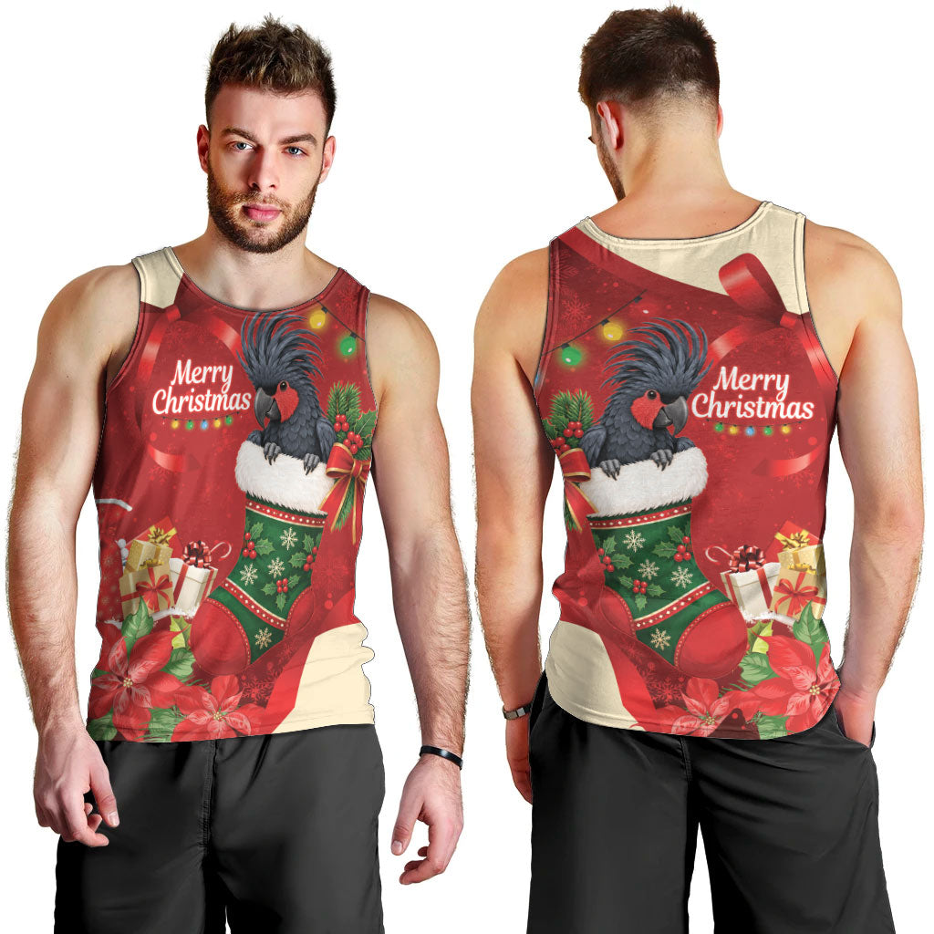 Palm Cockatoo Christmas Australia Men Tank Top Aussie Xmas Sock Coquette Bow