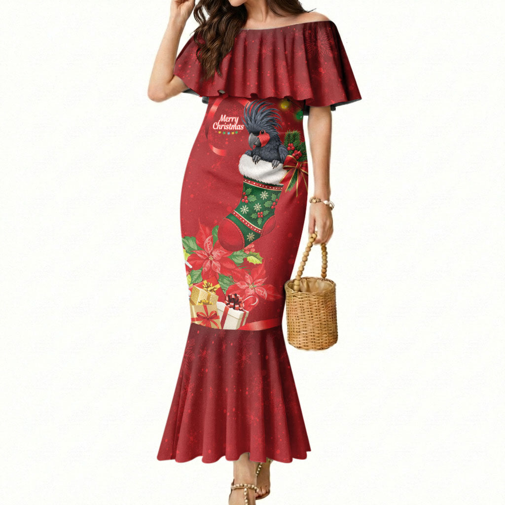 Palm Cockatoo Christmas Australia Mermaid Dress Aussie Xmas Sock Coquette Bow