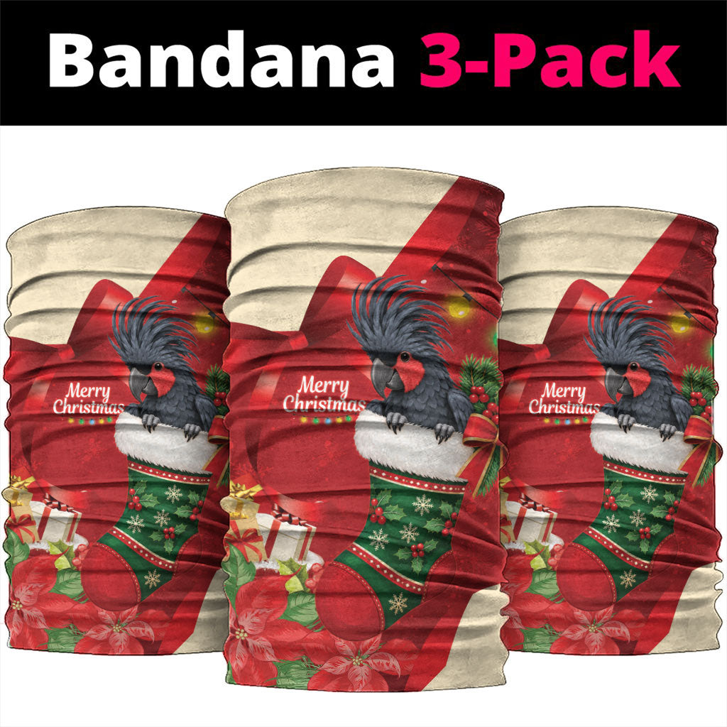 Palm Cockatoo Christmas Australia Neck Gaiter Aussie Xmas Sock Coquette Bow