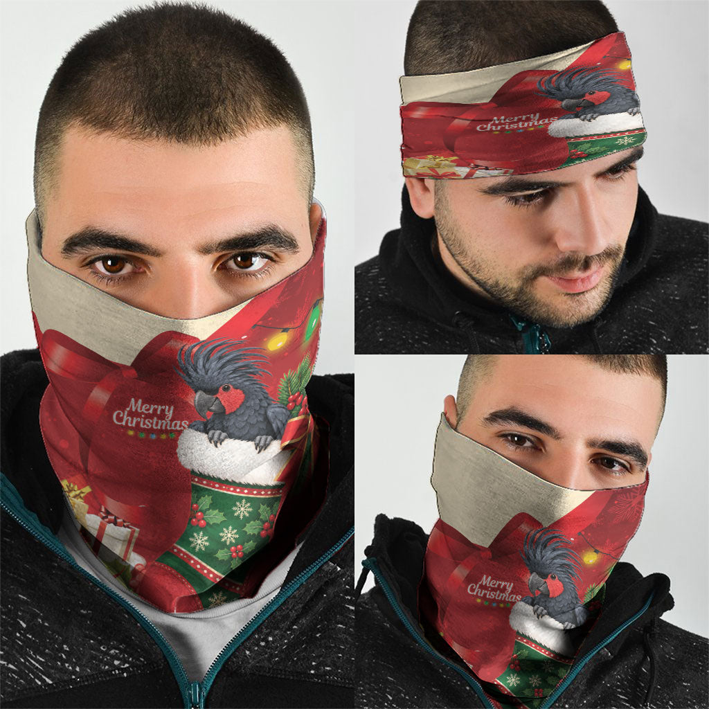 Palm Cockatoo Christmas Australia Neck Gaiter Aussie Xmas Sock Coquette Bow