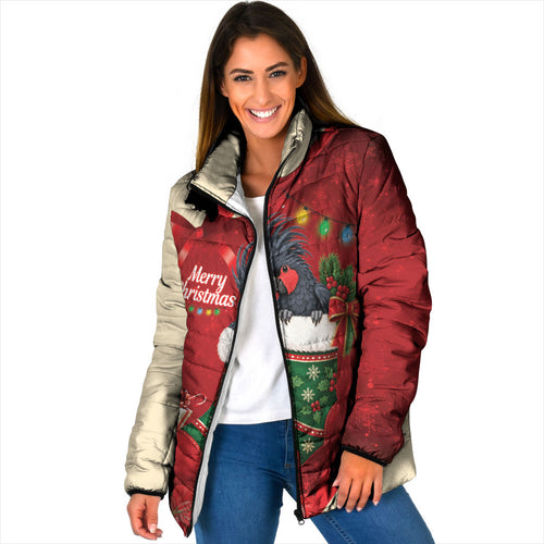 Palm Cockatoo Christmas Australia Padded Jacket Aussie Xmas Sock Coquette Bow