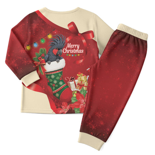 Palm Cockatoo Christmas Australia Christmas Pajama Set Aussie Xmas Sock Coquette Bow