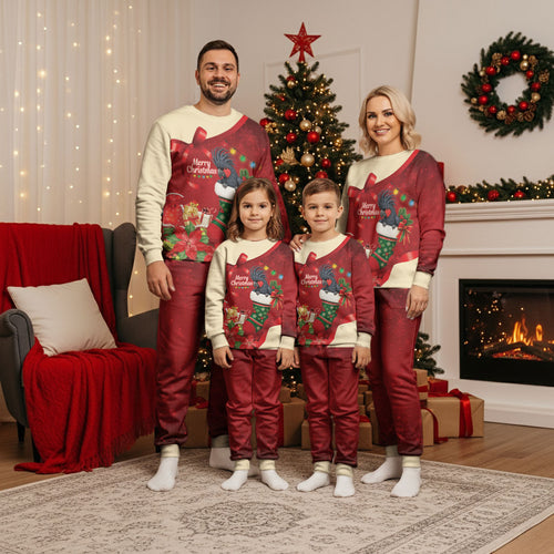 Palm Cockatoo Christmas Australia Christmas Pajama Set Aussie Xmas Sock Coquette Bow