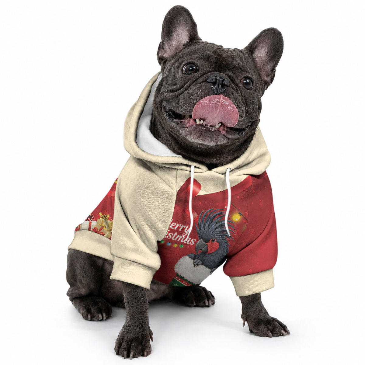Palm Cockatoo Christmas Australia Pet Hoodie Aussie Xmas Sock Coquette Bow