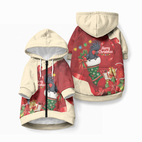 Palm Cockatoo Christmas Australia Pet Hoodie Aussie Xmas Sock Coquette Bow
