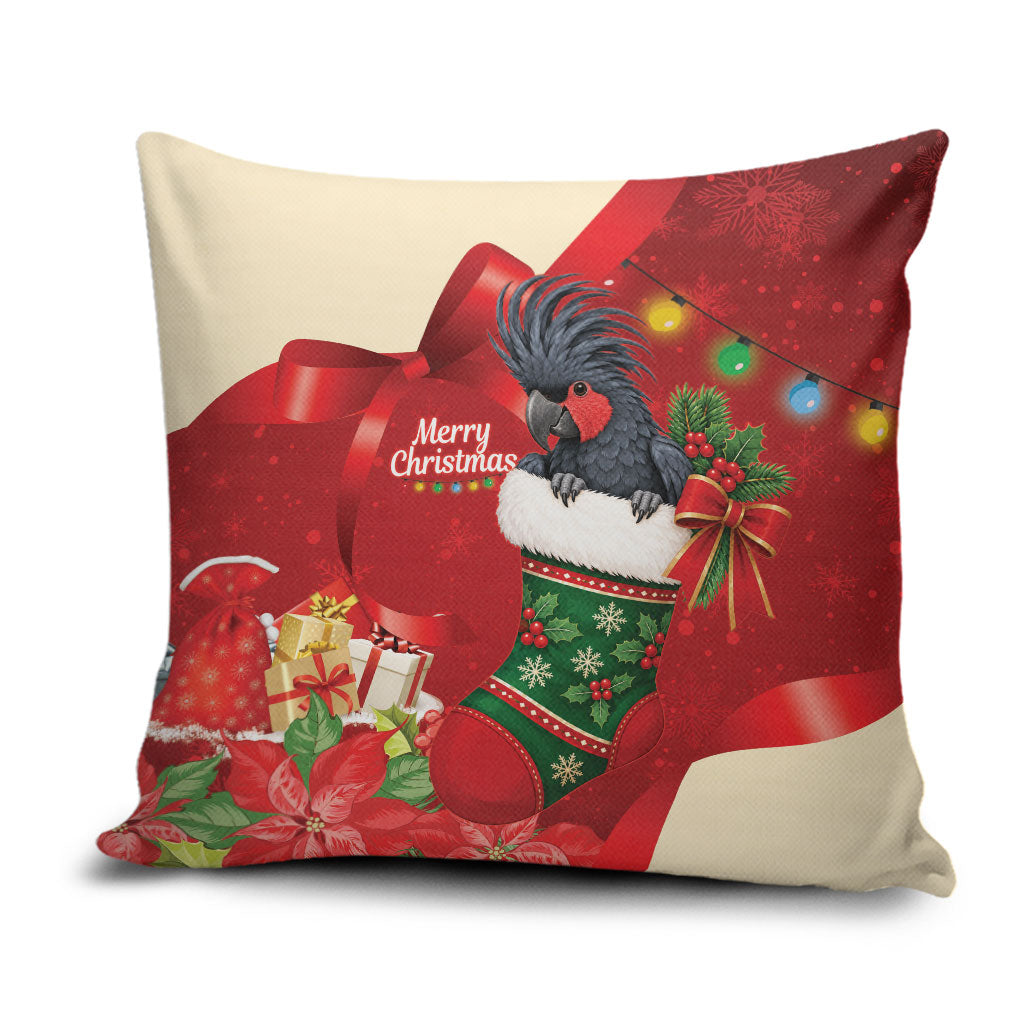 Palm Cockatoo Christmas Australia Pillow Cover Aussie Xmas Sock Coquette Bow