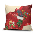 Palm Cockatoo Christmas Australia Pillow Cover Aussie Xmas Sock Coquette Bow