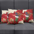 Palm Cockatoo Christmas Australia Pillow Cover Aussie Xmas Sock Coquette Bow