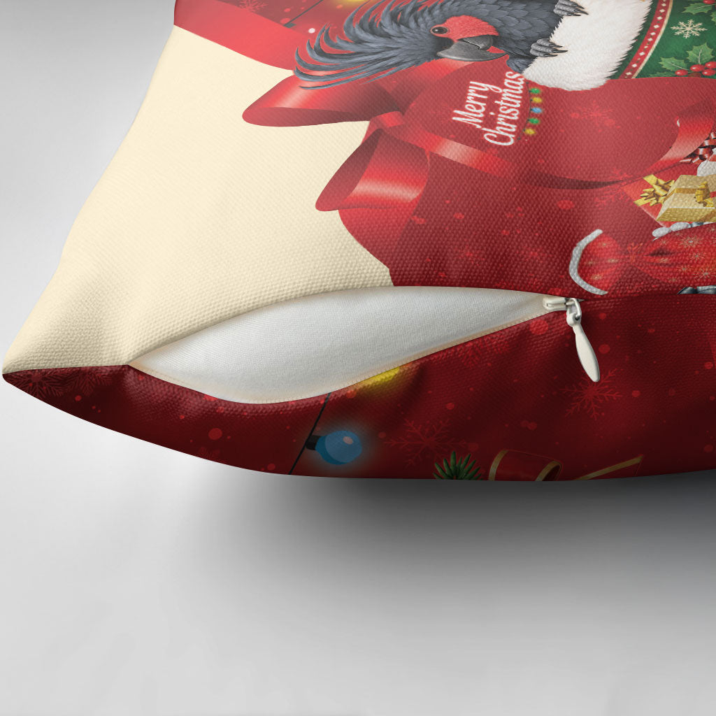 Palm Cockatoo Christmas Australia Pillow Cover Aussie Xmas Sock Coquette Bow