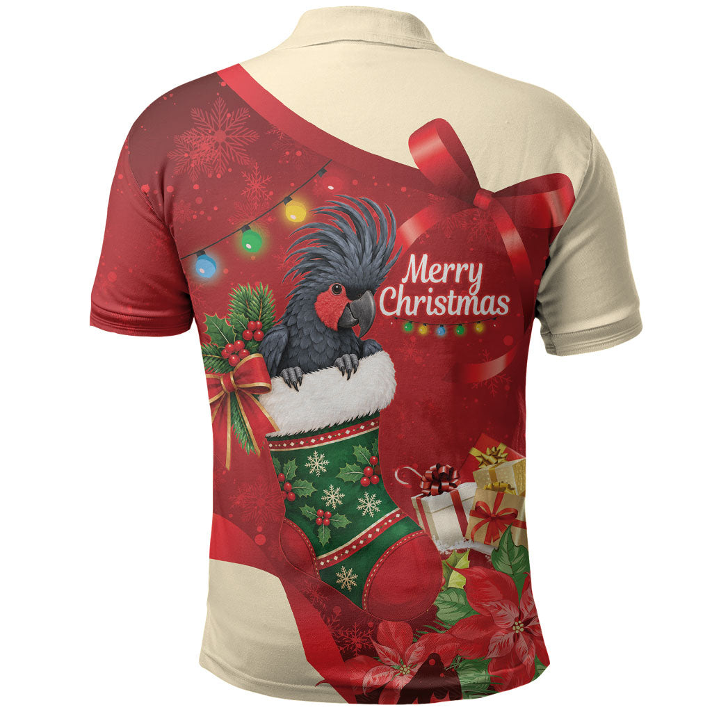 Palm Cockatoo Christmas Australia Polo Shirt Aussie Xmas Sock Coquette Bow