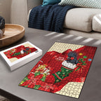 Palm Cockatoo Christmas Australia Puzzle Aussie Xmas Sock Coquette Bow