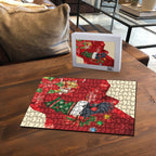 Palm Cockatoo Christmas Australia Puzzle Aussie Xmas Sock Coquette Bow