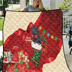 Palm Cockatoo Christmas Australia Quilt Aussie Xmas Sock Coquette Bow