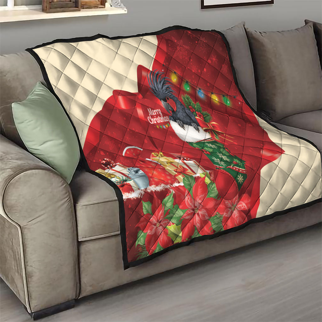 Palm Cockatoo Christmas Australia Quilt Aussie Xmas Sock Coquette Bow